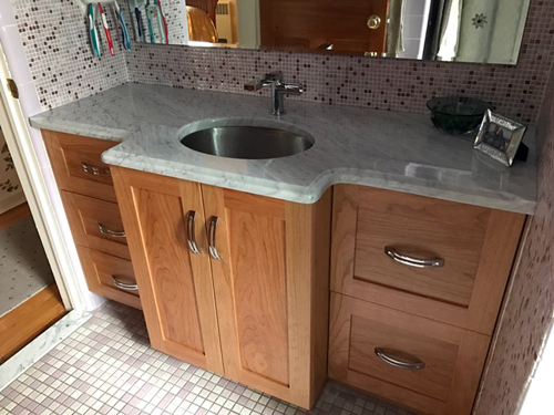 cherry wood vanity